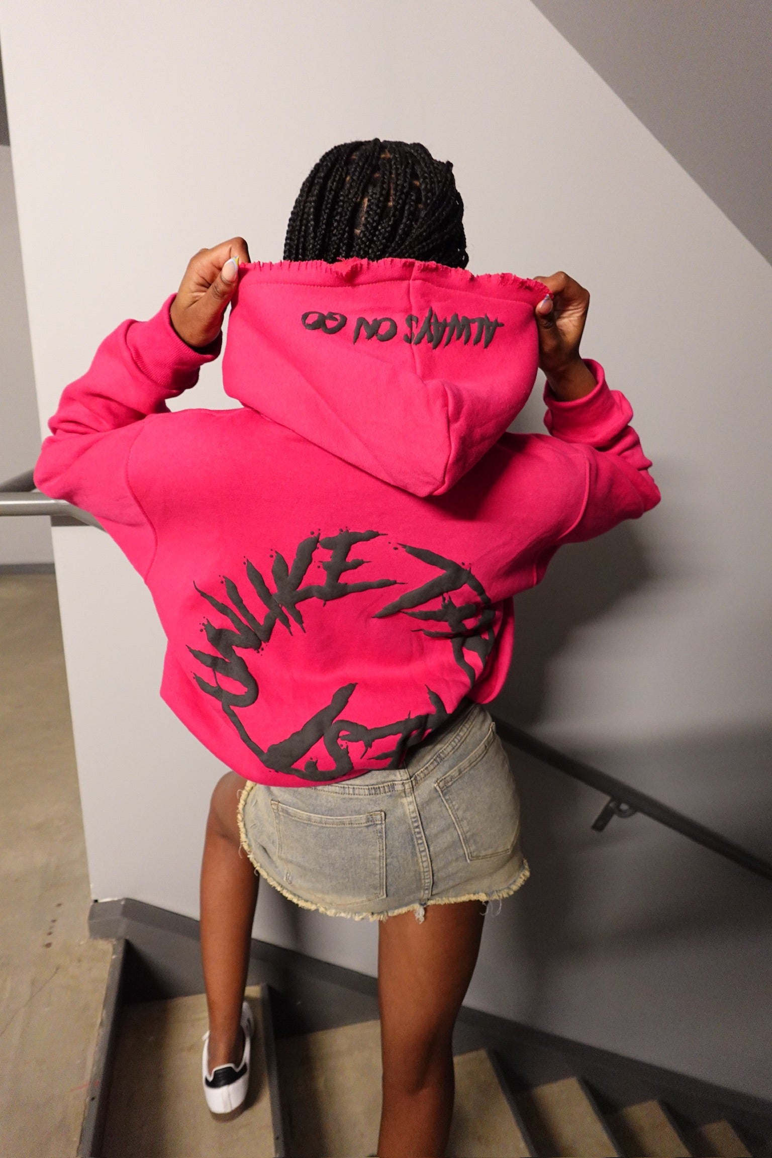 AOG-neon pink unlike the rest hoodie